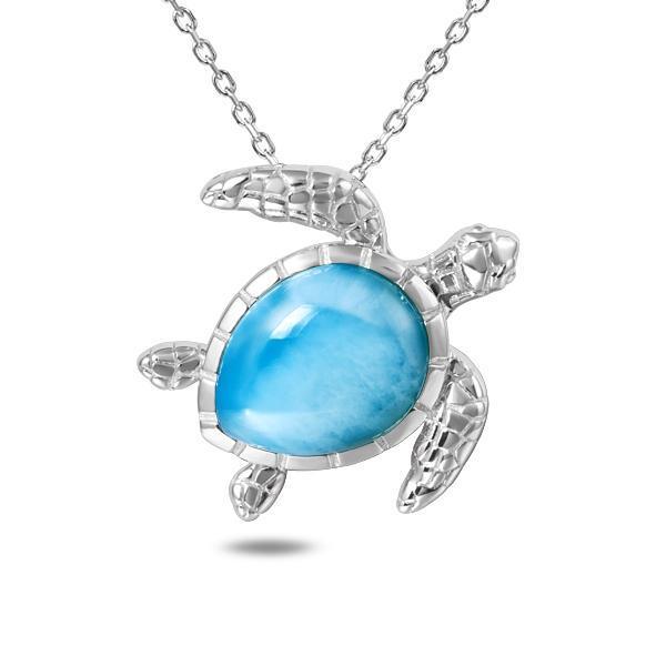 Larimar Swimming Honu Pendant- Sparkle & Jade-SparkleAndJade.com 873-81-01