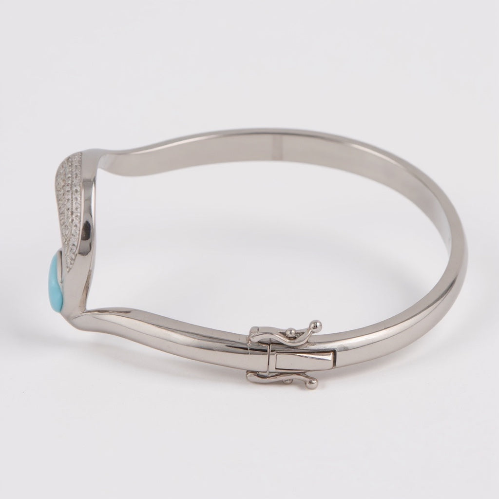 Larimar Ocean Wave North South Bangle Bracelet by Alamea- Sparkle & Jade-SparkleAndJade.com 