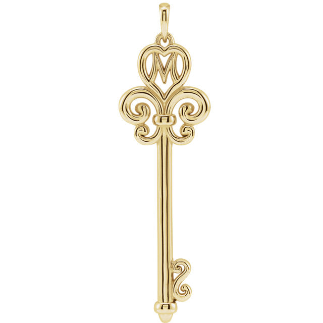 Mother's Key® Pendant or Necklace in Sterling Silver or 14k Gold- Sparkle & Jade-SparkleAndJade.com 85223:1002:P