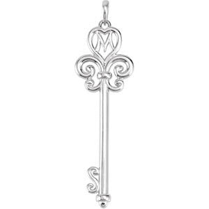 Mother's Key® Pendant or Necklace in Sterling Silver or 14k Gold- Sparkle & Jade-SparkleAndJade.com 85223:1003:P