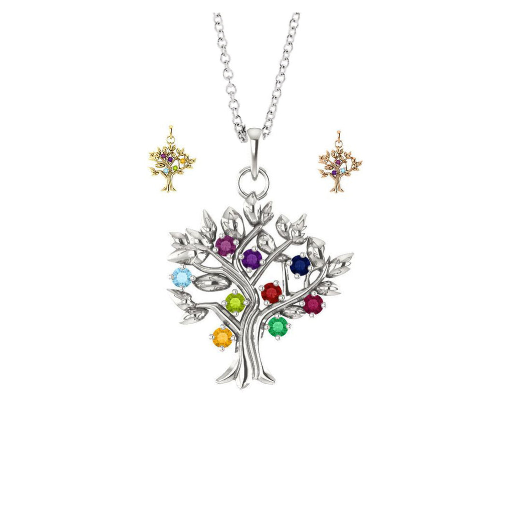 My Tree Family Birthstone Pendant or Necklace- Sparkle & Jade-SparkleAndJade.com 