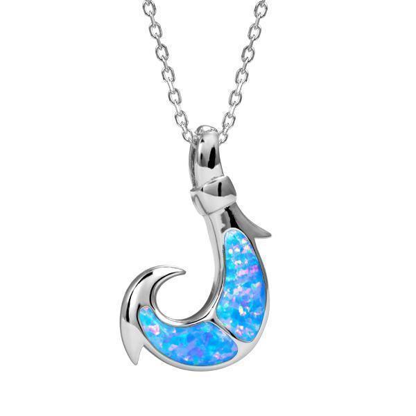 Opal Ahi Fish Hook Pendant- Sparkle & Jade-SparkleAndJade.com 635-31-31