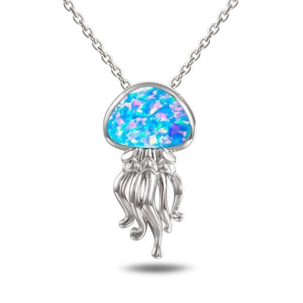 Sterling Silver Opal Button Jellyfish Pendant by Alamea- Sparkle & Jade-SparkleAndJade.com 902-31-31