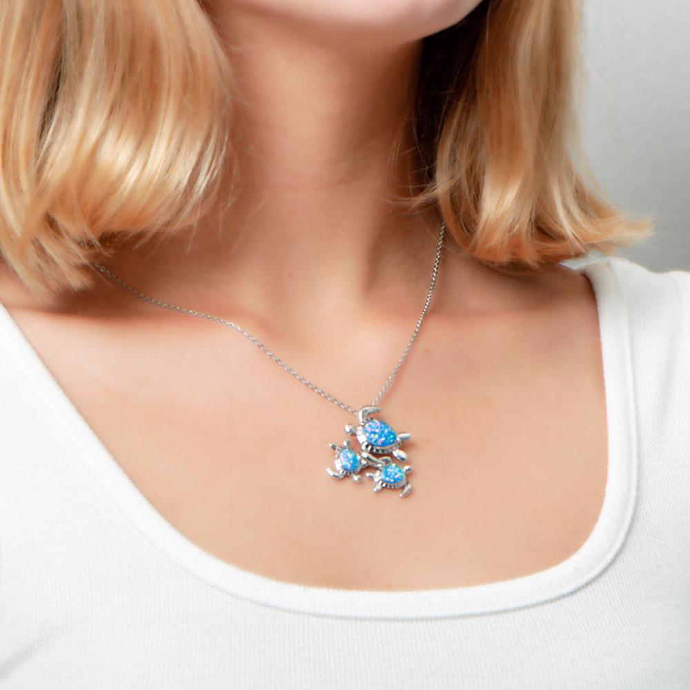 AQUA offers MARINE CUBIC TOURMALINE TURTLE NECKLACE & EARRING SET