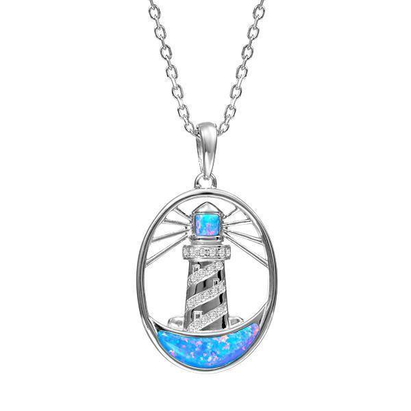 Opal Shining Lighthouse Pendant- Sparkle & Jade-SparkleAndJade.com 626-31-31