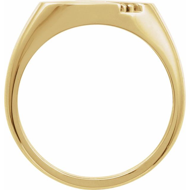 Personalized Round Stone Father's Family Signet Ring- Sparkle & Jade-SparkleAndJade.com 