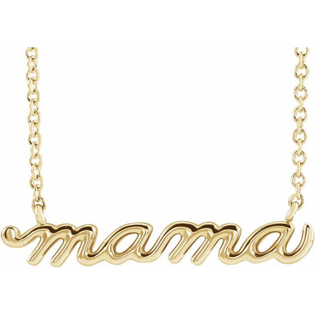 Petite Mama Script Necklace- Sparkle & Jade-SparkleAndJade.com 87395