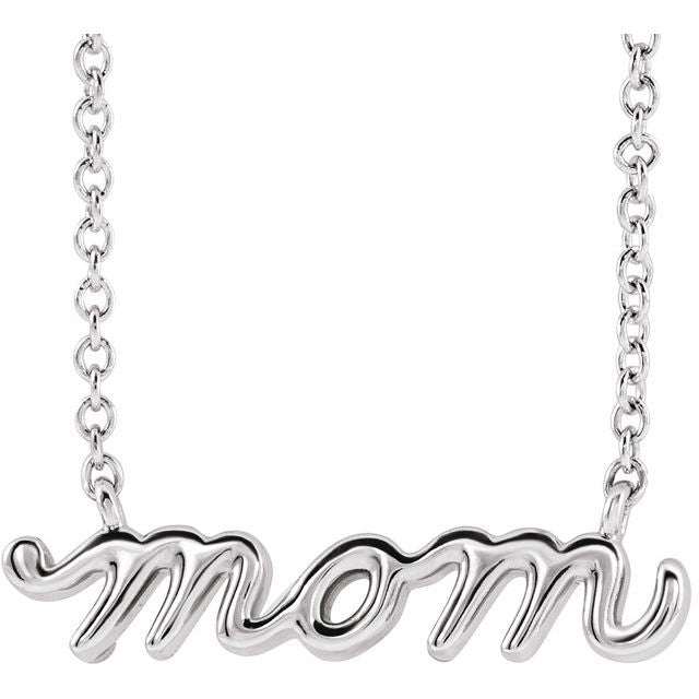 Petite Mom Script Necklace- Sparkle & Jade-SparkleAndJade.com 87396