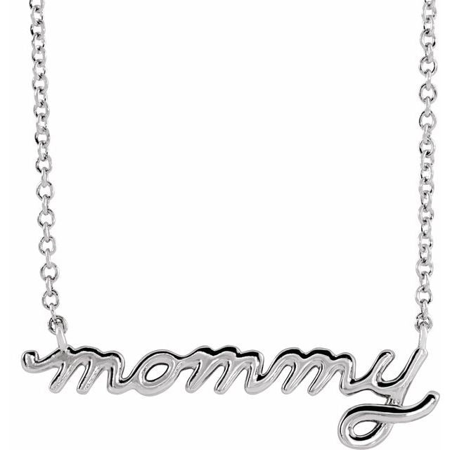 Petite Mommy Script Necklace- Sparkle & Jade-SparkleAndJade.com 87394:115:P