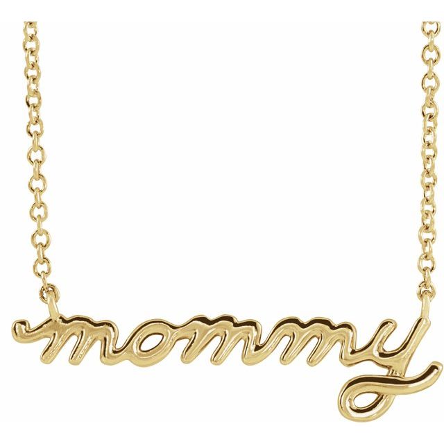 Petite Mommy Script Necklace- Sparkle & Jade-SparkleAndJade.com 87394:118:P