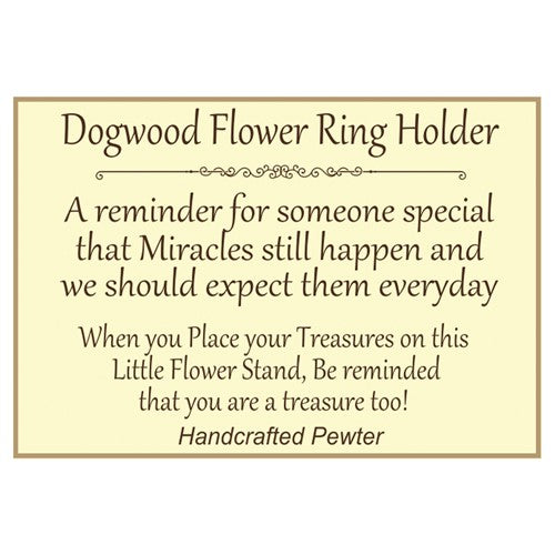 Pewter Tiny Gardens Dogwood Flower Ring Holder- Sparkle & Jade-SparkleAndJade.com GM12041