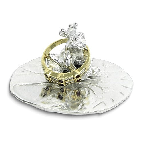 Pewter Tiny Gardens Frog Prince Ringholder- Sparkle & Jade-SparkleAndJade.com GM12048