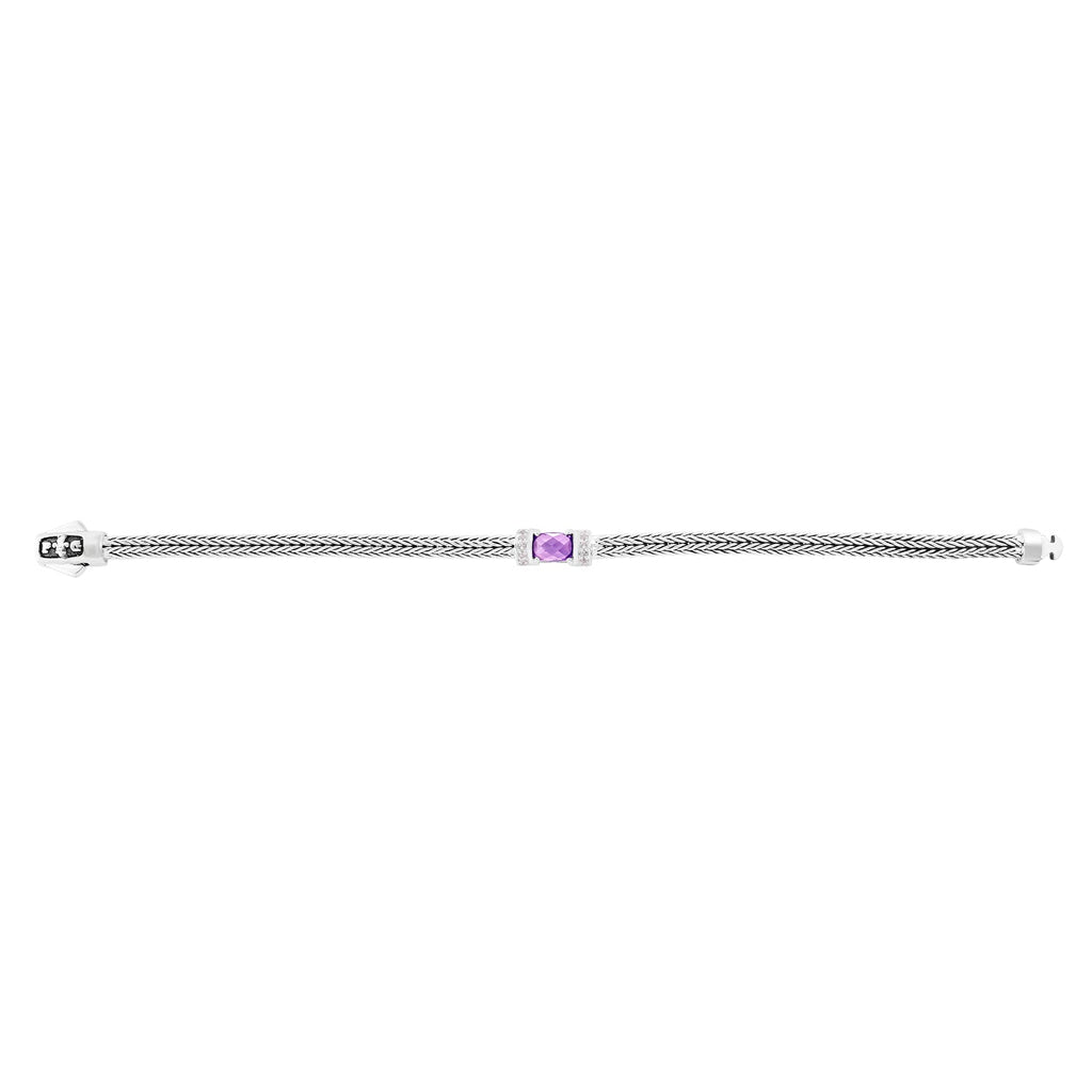 Phillip Gavriel Silver Woven Chain Mini Gemstone Bracelet- Sparkle & Jade-SparkleAndJade.com PGRC14898-0725