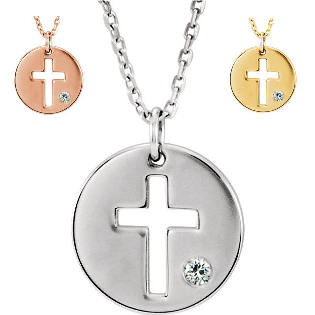 Disc 2025 cross necklace