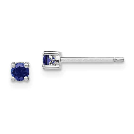 Sterling Silver Round Gemstone Earrings 3mm or 4mm- Sparkle & Jade-SparkleAndJade.com QBE25SEP