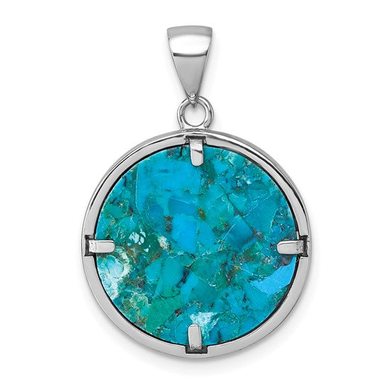 Sterling Silver Turquoise Tree Of Life Pendant- Sparkle & Jade-SparkleAndJade.com QG7220P