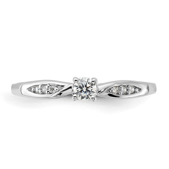 Sterling Silver Petite CZ Promise Ring- Sparkle & Jade-SparkleAndJade.com 