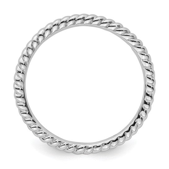 Sterling Silver Stackable Expressions Twisted 2.25mm Ring- Sparkle & Jade-SparkleAndJade.com 