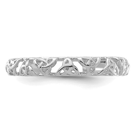 Sterling Silver Stackable Expressions Celtic Knot Eternity Ring- Sparkle & Jade-SparkleAndJade.com 