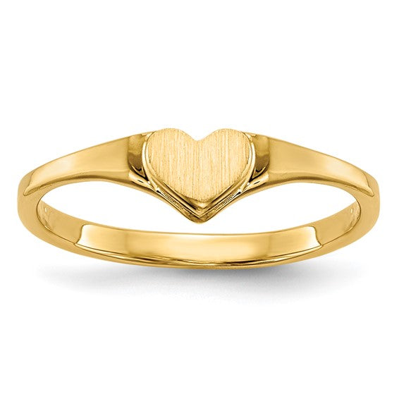 Estate Heart Ring Vintage 10K Solid Yellow Gold Natural Diamonds Size 5.75 hotsell Signed Harmony Wedding Gift