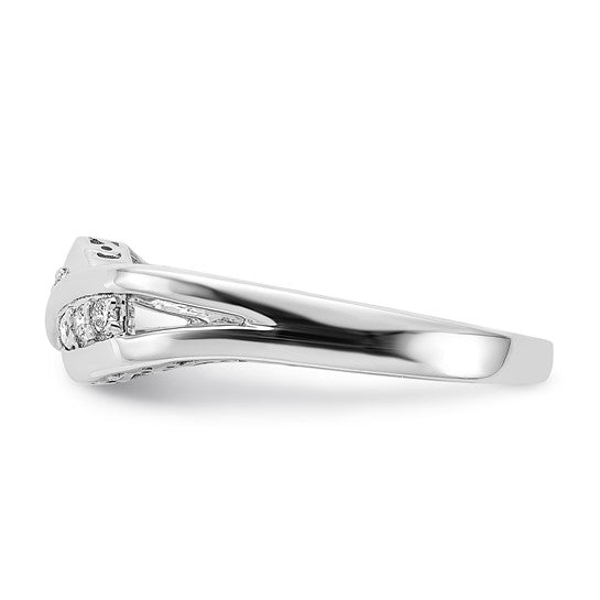 Sterling Silver Twisted 6-Stone Diamond Ring- Sparkle & Jade-SparkleAndJade.com RLD2999-SSAB-7