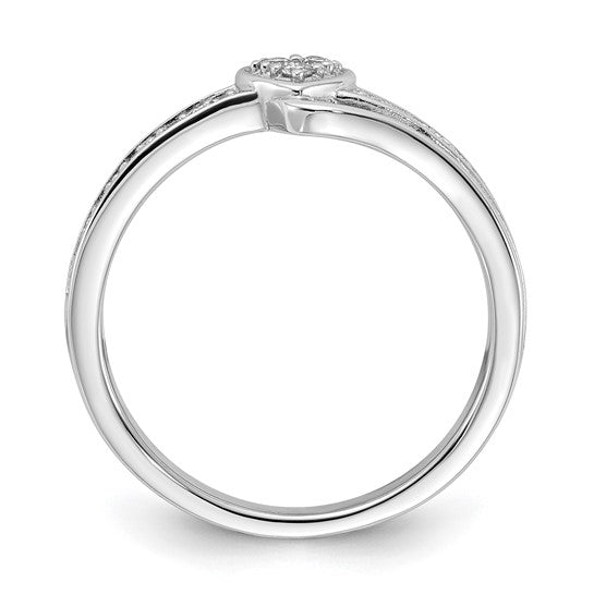 Sterling Silver Fancy Diamond Heart Ring- Sparkle & Jade-SparkleAndJade.com RLD3976-SSABS43-7