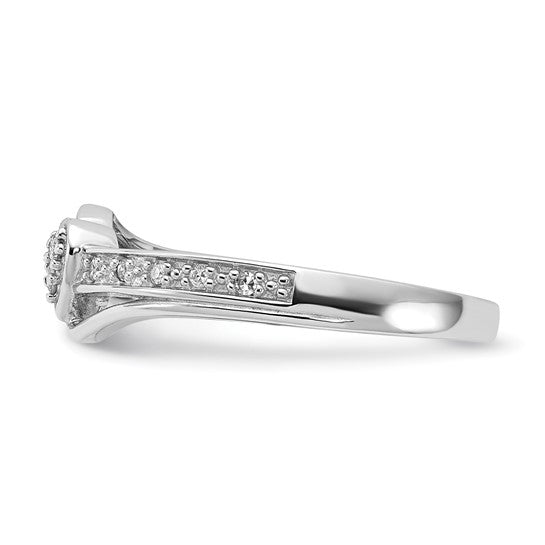 Sterling Silver Fancy Diamond Heart Ring- Sparkle & Jade-SparkleAndJade.com RLD3976-SSABS43-7