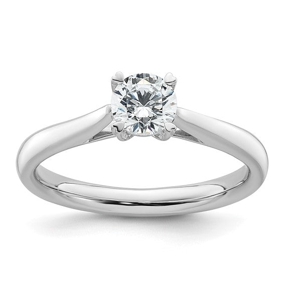 True Origin 1/2 Carat Lab Grown Diamond Halo Solitaire Engagement Ring- Sparkle & Jade-SparkleAndJade.com RM1930E-050-WLD