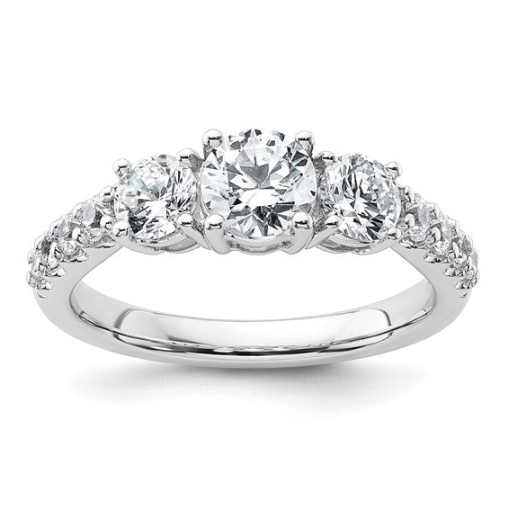 Bague Diamant Marquise 2 Ct Plaqué Or Blanc 14 Carats Création Labo - Taille Ajustable Neuf