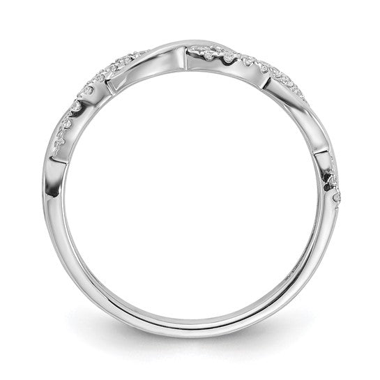 10K White Gold Lab Grown Diamond VS/SI FGH Twist Design Wedding Band- Sparkle & Jade-SparkleAndJade.com RM5911B-012-0WLG