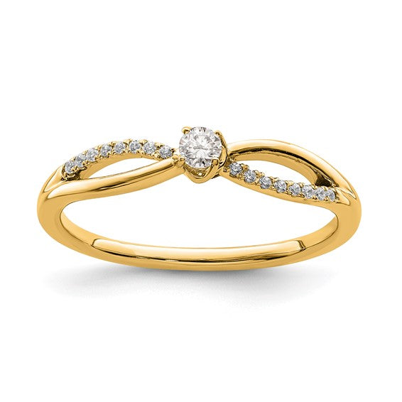 14k Yellow Gold First Promise Lab Grown Diamond Engagement Ring- Sparkle & Jade-SparkleAndJade.com RM6081E-012-LG