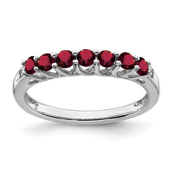 10k Gold Gemstone and Diamond 7-stone Ring- Sparkle & Jade-SparkleAndJade.com RM7411-CRU-001-1WA