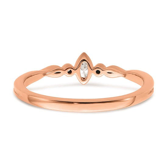 14k Rose Gold Petite Marquise Diamond Promise / Engagement Ring- Sparkle & Jade-SparkleAndJade.com RM7785E-011-RAA