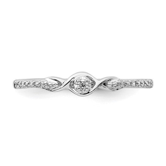 14k White Gold Petite Fancy Diamond Ring- Sparkle & Jade-SparkleAndJade.com RM8416-005-WA