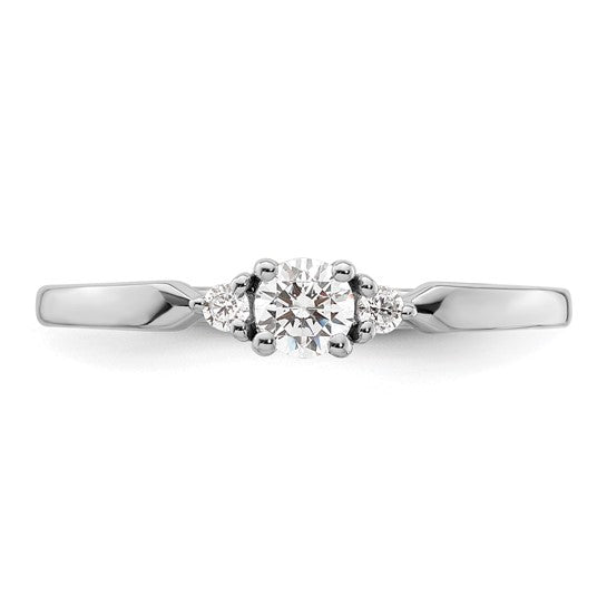14K White Gold Diamond Complete Promise / Engagement Ring- Sparkle & Jade-SparkleAndJade.com RM9577E-025-CWAA