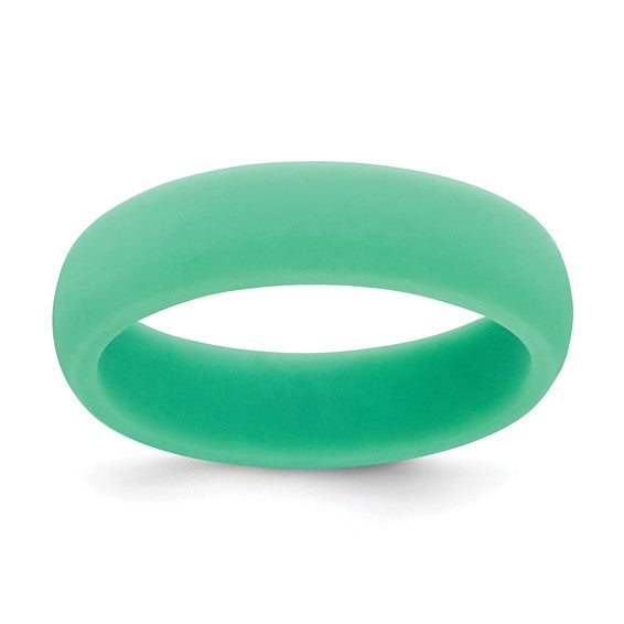 Silicone Band Domed - 5.7mm- Sparkle & Jade-SparkleAndJade.com SL100-GR