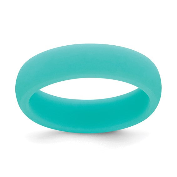 Silicone Band Domed - 5.7mm- Sparkle & Jade-SparkleAndJade.com SL100-LBL