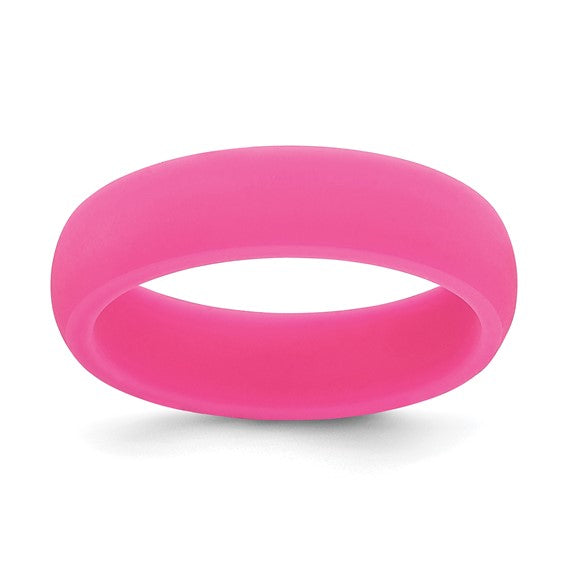 Silicone Band Domed - 5.7mm- Sparkle & Jade-SparkleAndJade.com SL100-PK