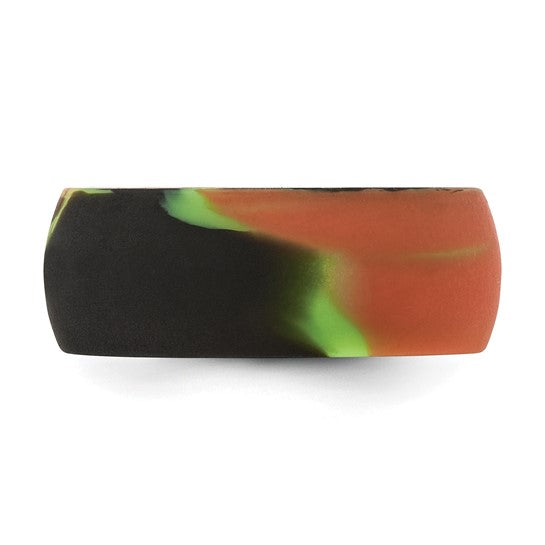 Silicone Camouflage 8.7mm Flat Edge Band - Various Color Patterns- Sparkle & Jade-SparkleAndJade.com 