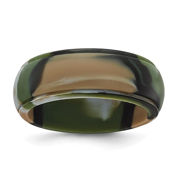 Silicone Band with Ridged Edge - 8mm- Sparkle & Jade-SparkleAndJade.com SL103-GR/BR