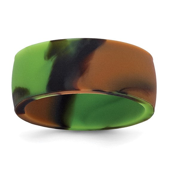 Silicone Camouflage 8.7mm Flat Edge Band - Various Color Patterns- Sparkle & Jade-SparkleAndJade.com 