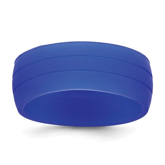 Silicone Band Grooved - 8.5mm- Sparkle & Jade-SparkleAndJade.com SL110-BL