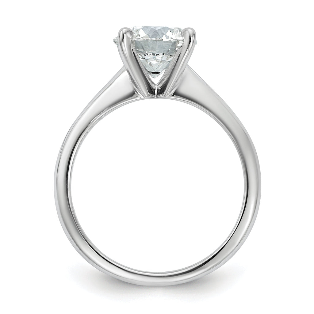 14k White Gold 2 Ct. Lab Grown Diamond VS/SI+ G+ Round Solitaire Engagement Ring- Sparkle & Jade-SparkleAndJade.com 