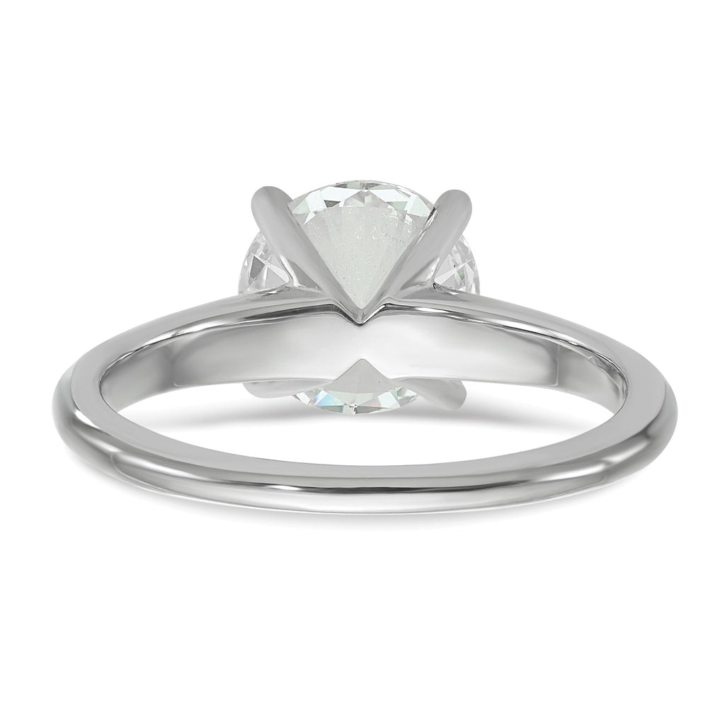 14k White Gold 2 Ct. Lab Grown Diamond VS/SI+ G+ Round Solitaire Engagement Ring- Sparkle & Jade-SparkleAndJade.com 