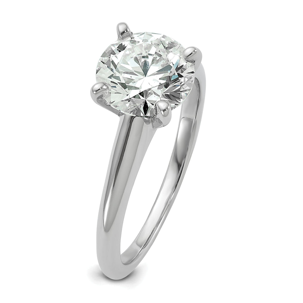 14k White Gold 2 Ct. Lab Grown Diamond VS/SI+ G+ Round Solitaire Engagement Ring- Sparkle & Jade-SparkleAndJade.com 