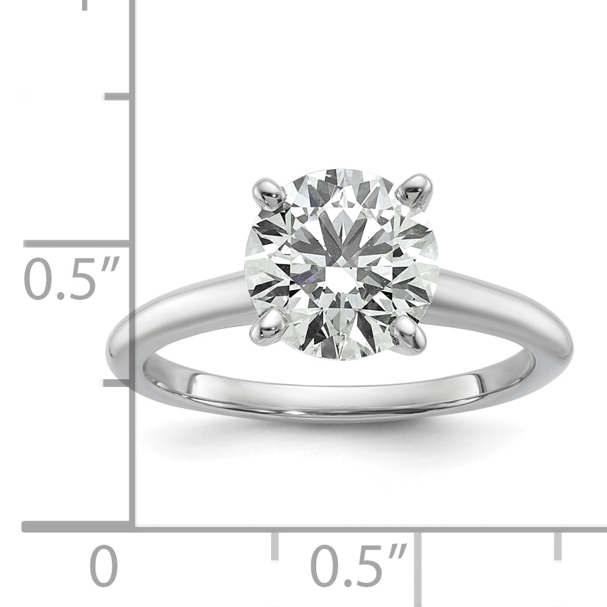 14k White Gold 2 Ct. Lab Grown Diamond VS/SI+ G+ Round Solitaire Engagement Ring- Sparkle & Jade-SparkleAndJade.com 