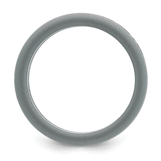 Chisel Stainless Steel Brushed Grey Silicone Center 8mm Band- Sparkle & Jade-SparkleAndJade.com 