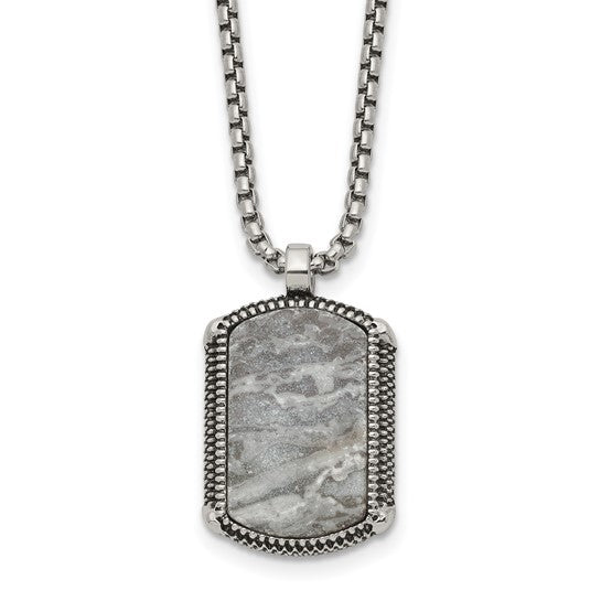 Jasper Pendant Necklace with Sterling offers Silver 20 inch Chain