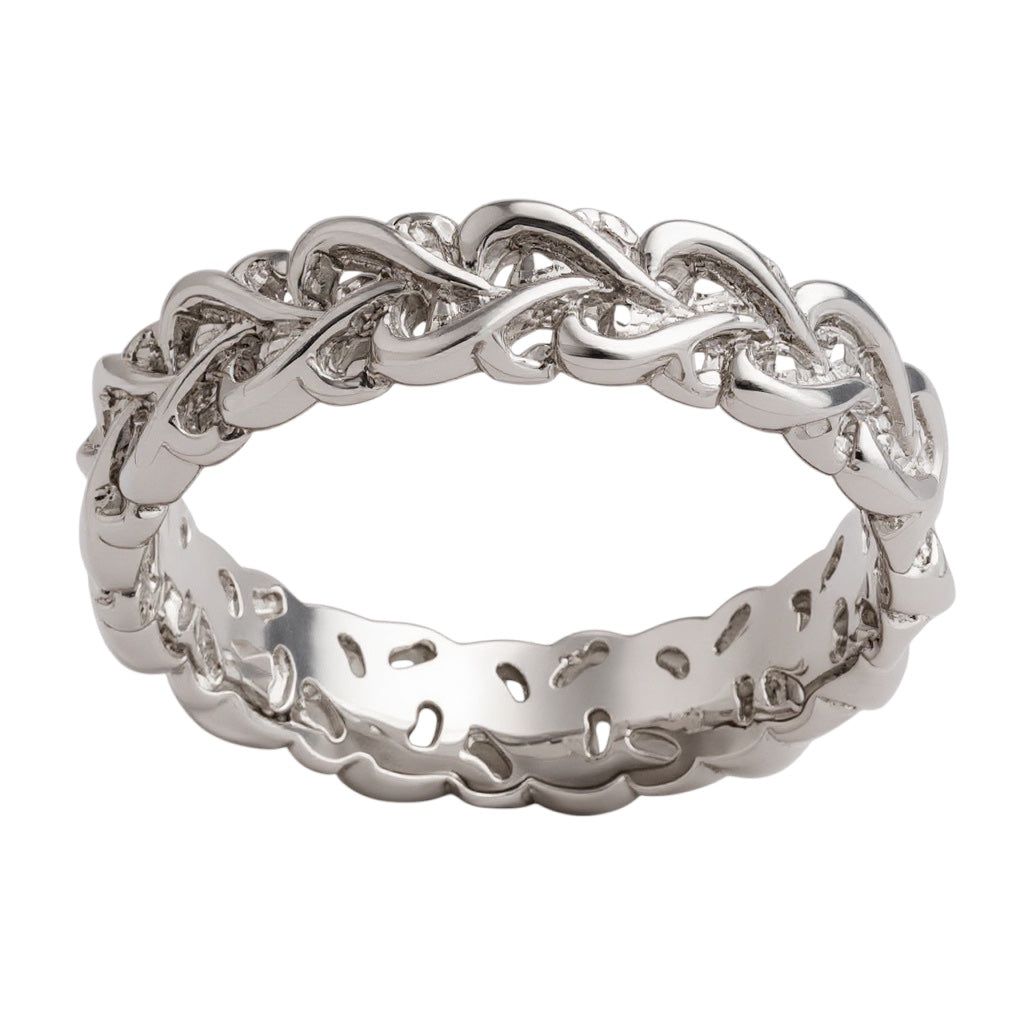 Sterling Silver Stackable Expressions Intertwined Heart Ring- Sparkle & Jade-SparkleAndJade.com 