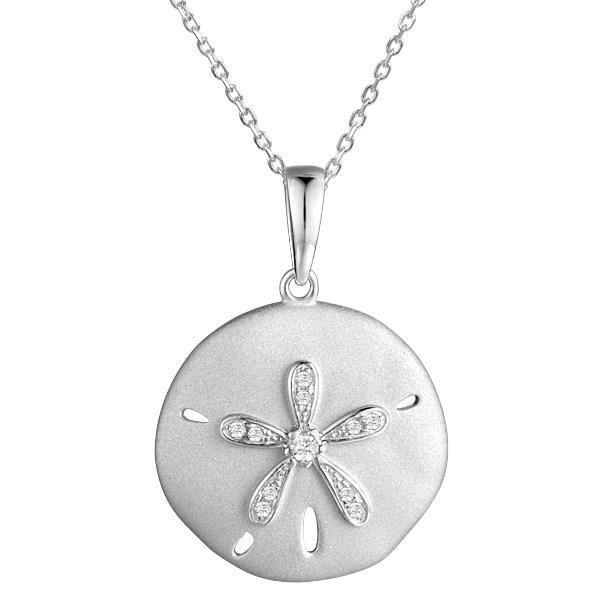 Seashore Sand Dollar Pendant- Sparkle & Jade-SparkleAndJade.com 515-11-01